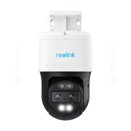 Sistem supraveghere exterior IP Speed Dome PTZ basic Reolink KIT-RLK-4INTIP-8MP-15M-P-M, 4 camere, 8MP, 2.8 + 8 mm, LED/IR 15 m, dual band, slot card, microfon si difuzor, PoE, HDD 4 TB 2